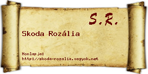 Skoda Rozália névjegykártya